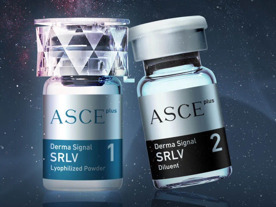 ASCE+ SRLV 1제 동결건조 파우더 바이알과 2제 희석액 바이알