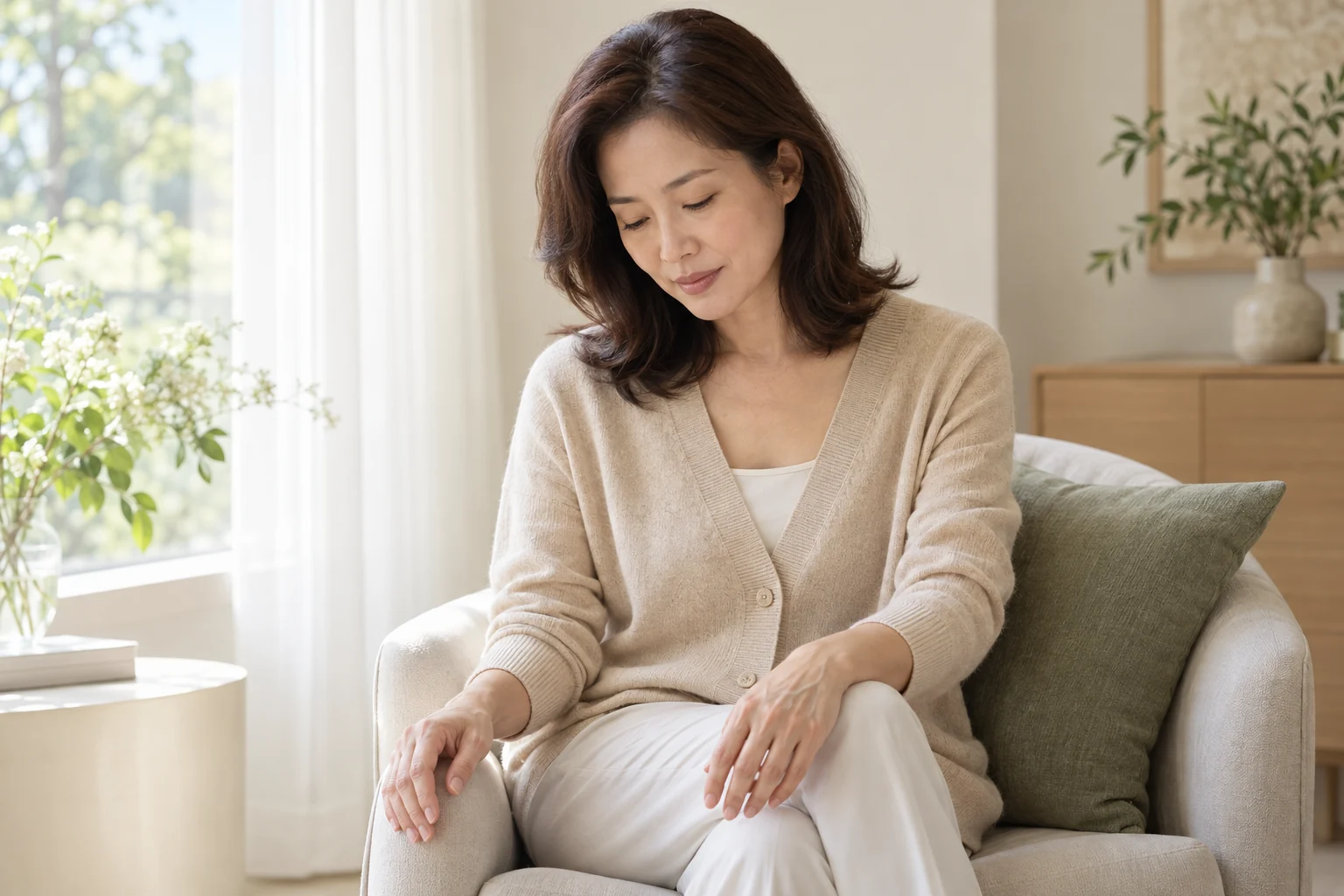 손등 볼륨 리페어 — 실제 환자나 시술 결과가 아닌 성인 모델 예시 이미지