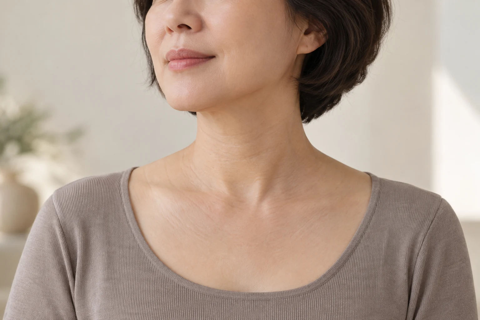목주름 팽팽2 — 실제 환자나 시술 결과가 아닌 성인 모델 예시 이미지